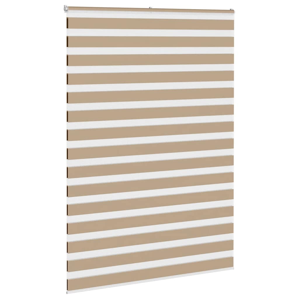 VidaXL store zèbre 155x230 cm largeur de tissu 150,9 cm polyester marron sable
