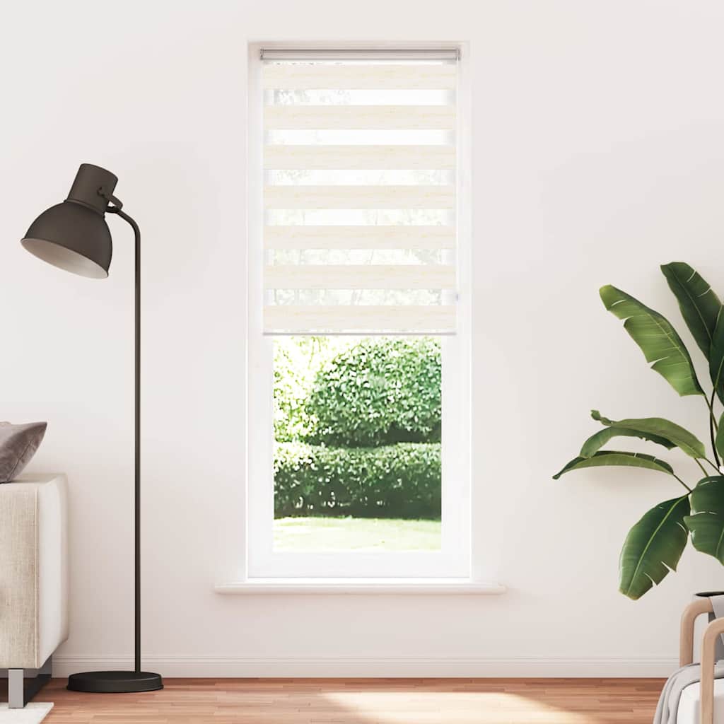 VidaXL store enrouleur zèbre 70x200 cm largeur de tissu 65,9 cm marbre beige