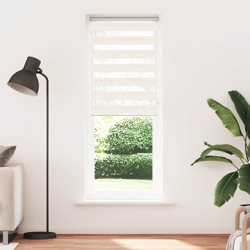 VidaXL store enrouleur zèbre 90x230 cm largeur de tissu 85,9 cm marbre beige