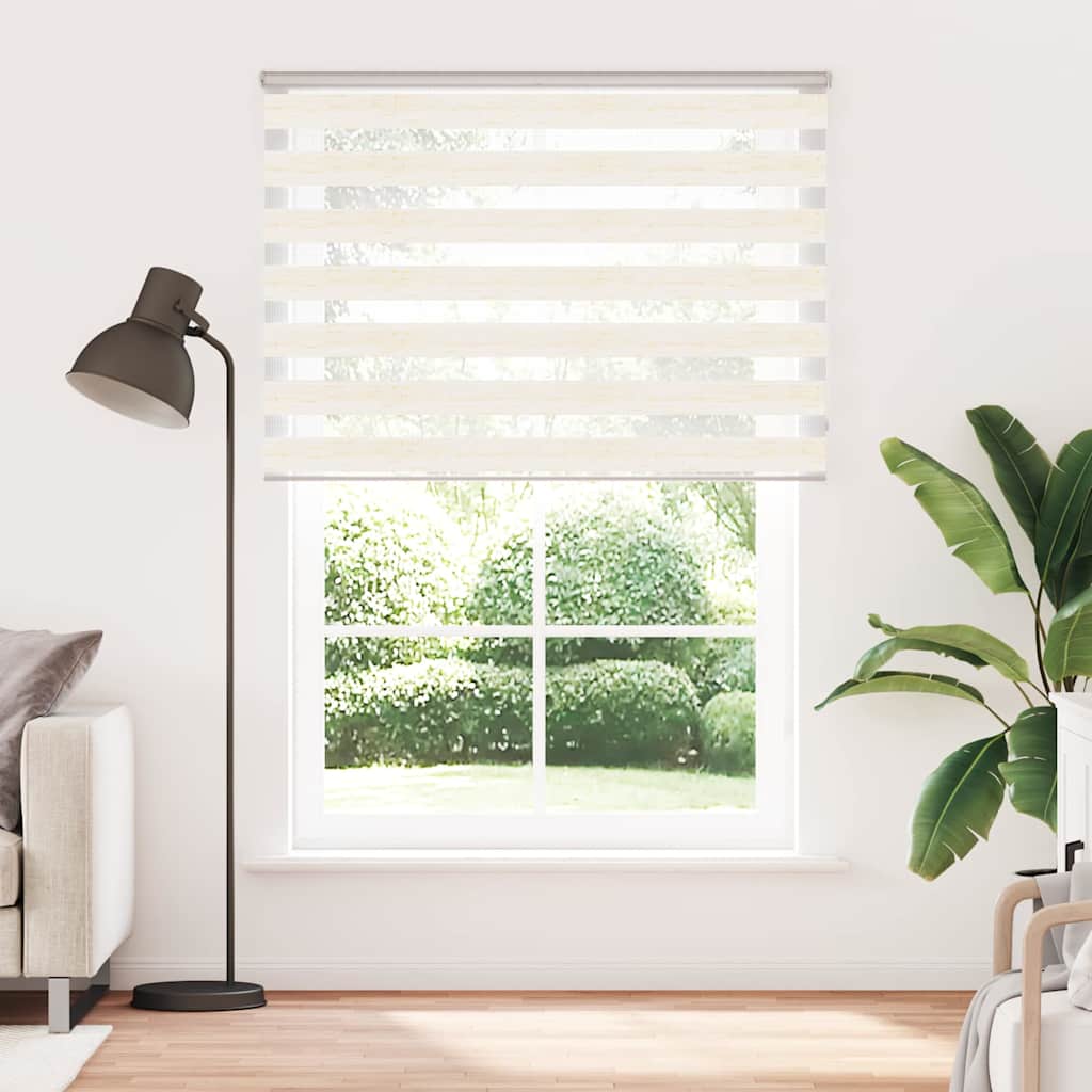 VidaXL store enrouleur zèbre 155x230 cm largeur de tissu 150,9 cm marbre beige