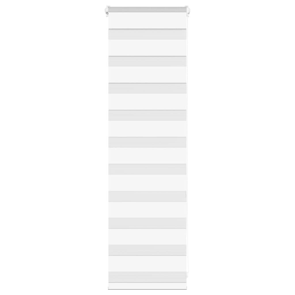 Vidaxx store enrouleur zèbre 45x100 cm largeur de tissu 40,9 cm polyester blanc