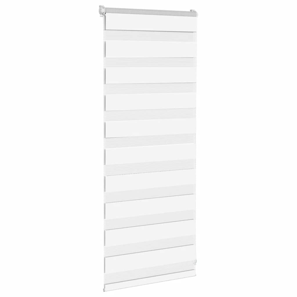 VidaXL store enrouleur zèbre 55x100 cm largeur de tissu 50,9 cm polyester blanc