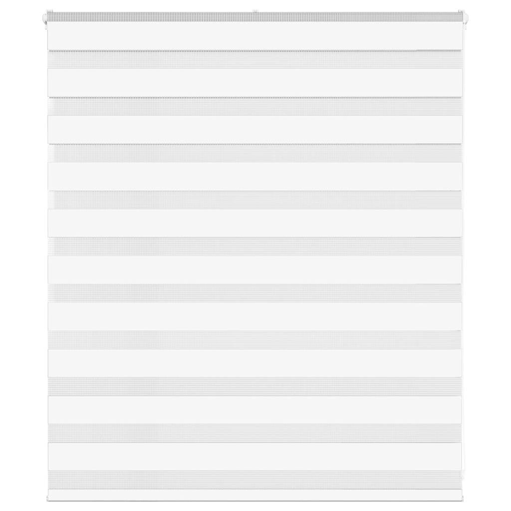 VidaXL store zèbre 120x100 cm largeur de tissu 115,9 cm polyester blanc