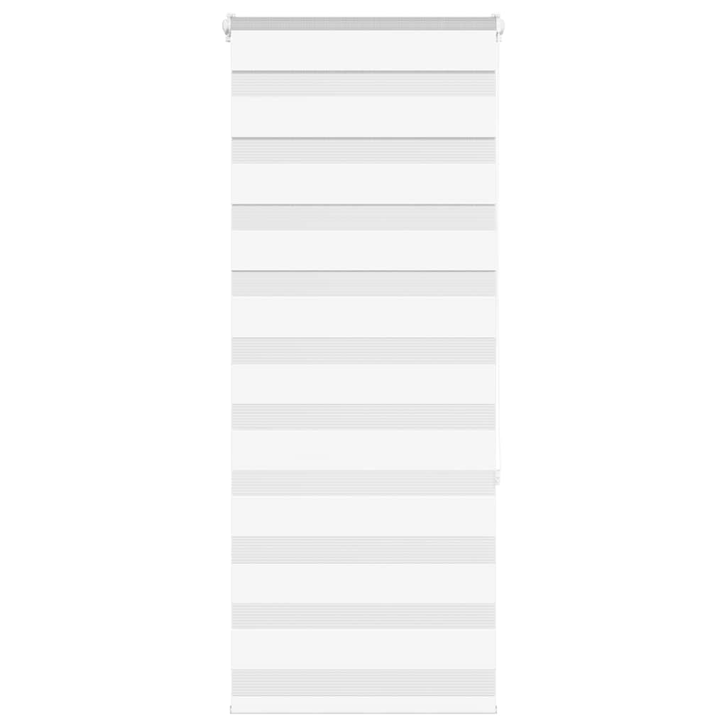 VidaXL store enrouleur zèbre 55x150 cm largeur de tissu 50,9 cm polyester blanc