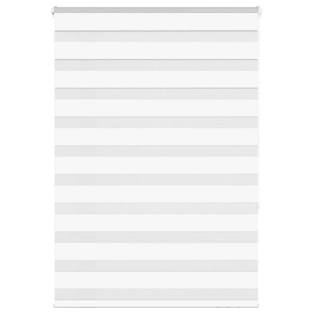 VidaXL store enrouleur zèbre 110x150 cm largeur du tissu 105,9 cm polyester blanc