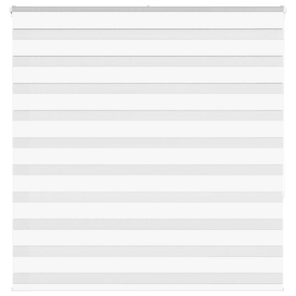 VidaXL store enrouleur zèbre 145x150 cm largeur du tissu 140,9 cm polyester blanc