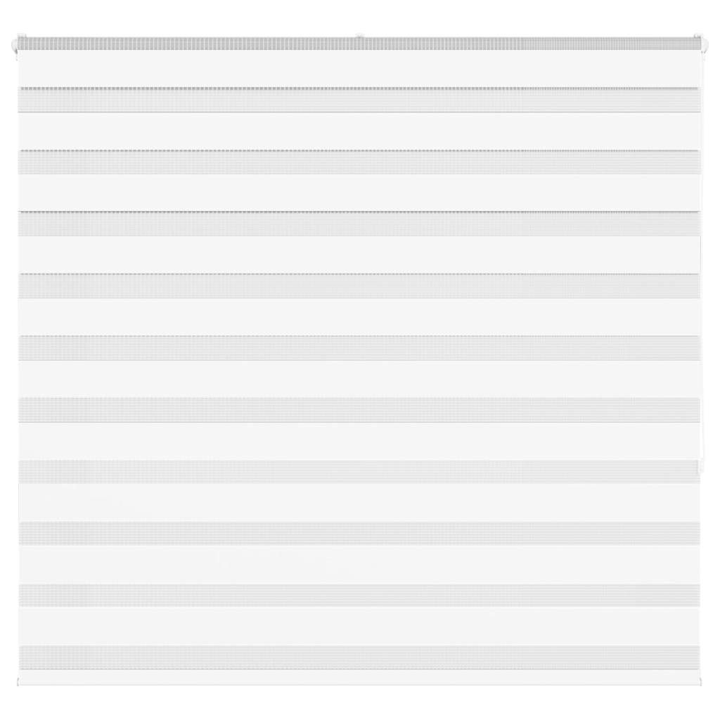 VidaXL store enrouleur zèbre 155x150 cm largeur du tissu 150,9 cm polyester blanc