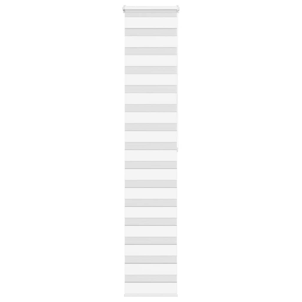 VidaXL store enrouleur zèbre 45x200 cm largeur de tissu 40,9 cm polyester blanc