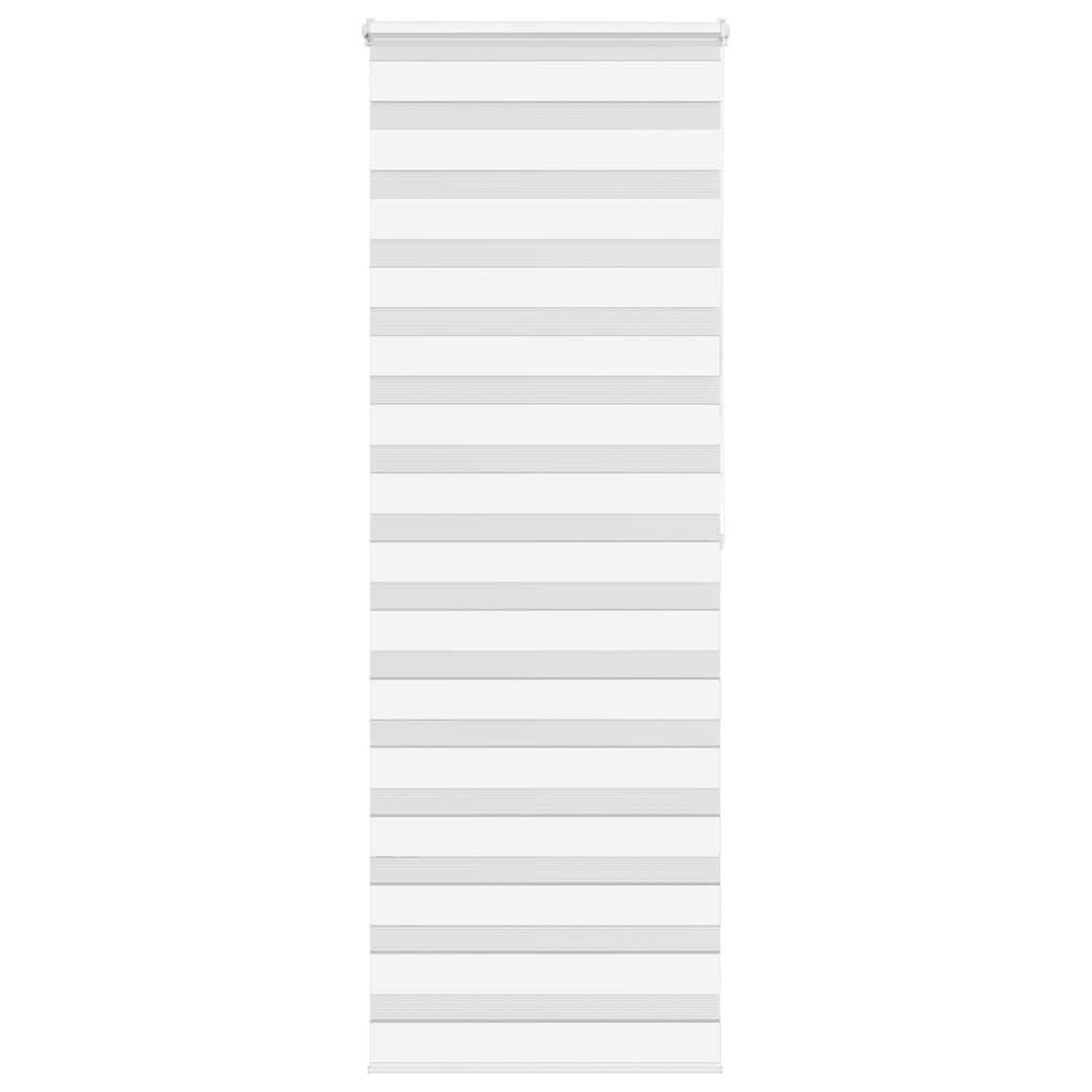 VidaXL store enrouleur zèbre 70x200 cm largeur de tissu 65,9 cm polyester blanc