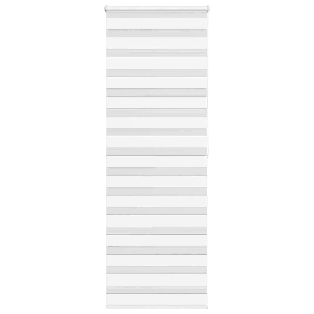 VidaXL store enrouleur zèbre 80x200 cm largeur de tissu 75,9 cm polyester blanc