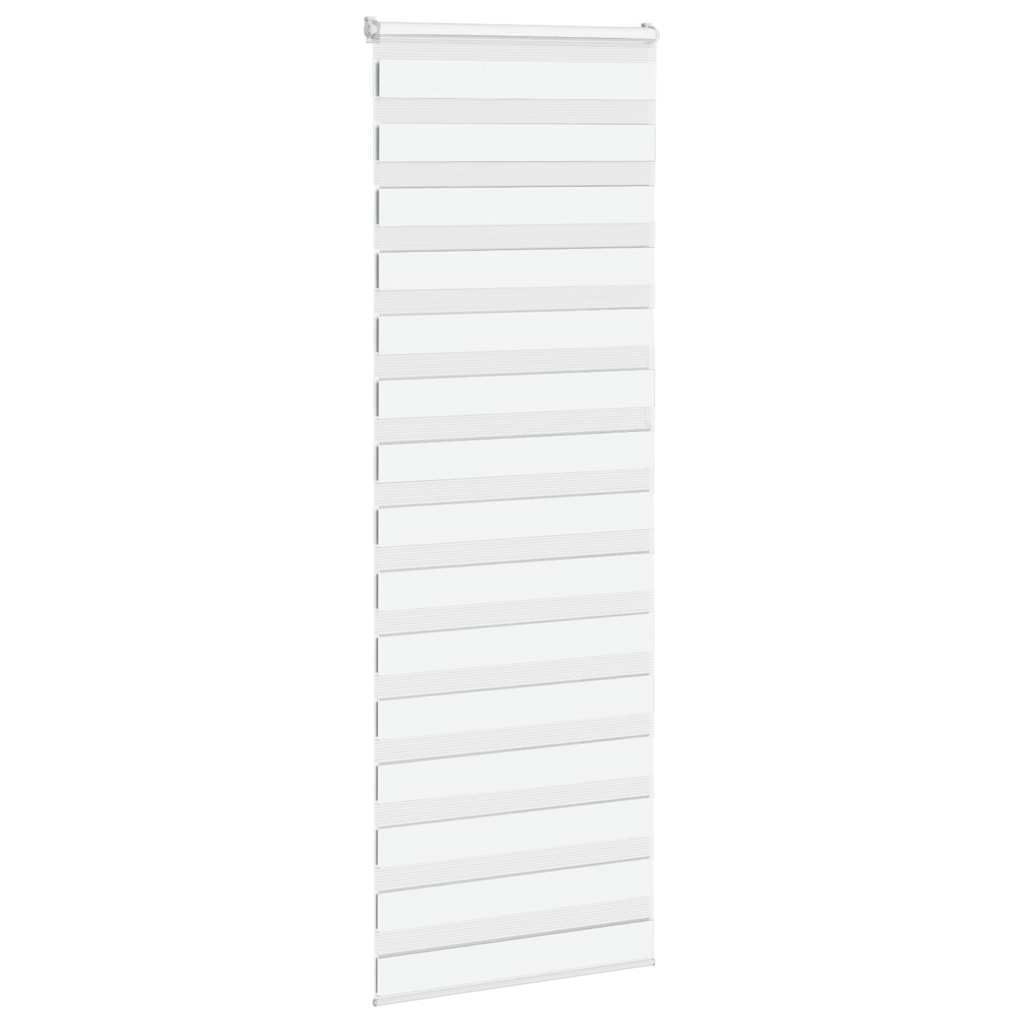 Vidaxx store enrouleur zèbre 90x200 cm largeur de tissu 85,9 cm polyester blanc