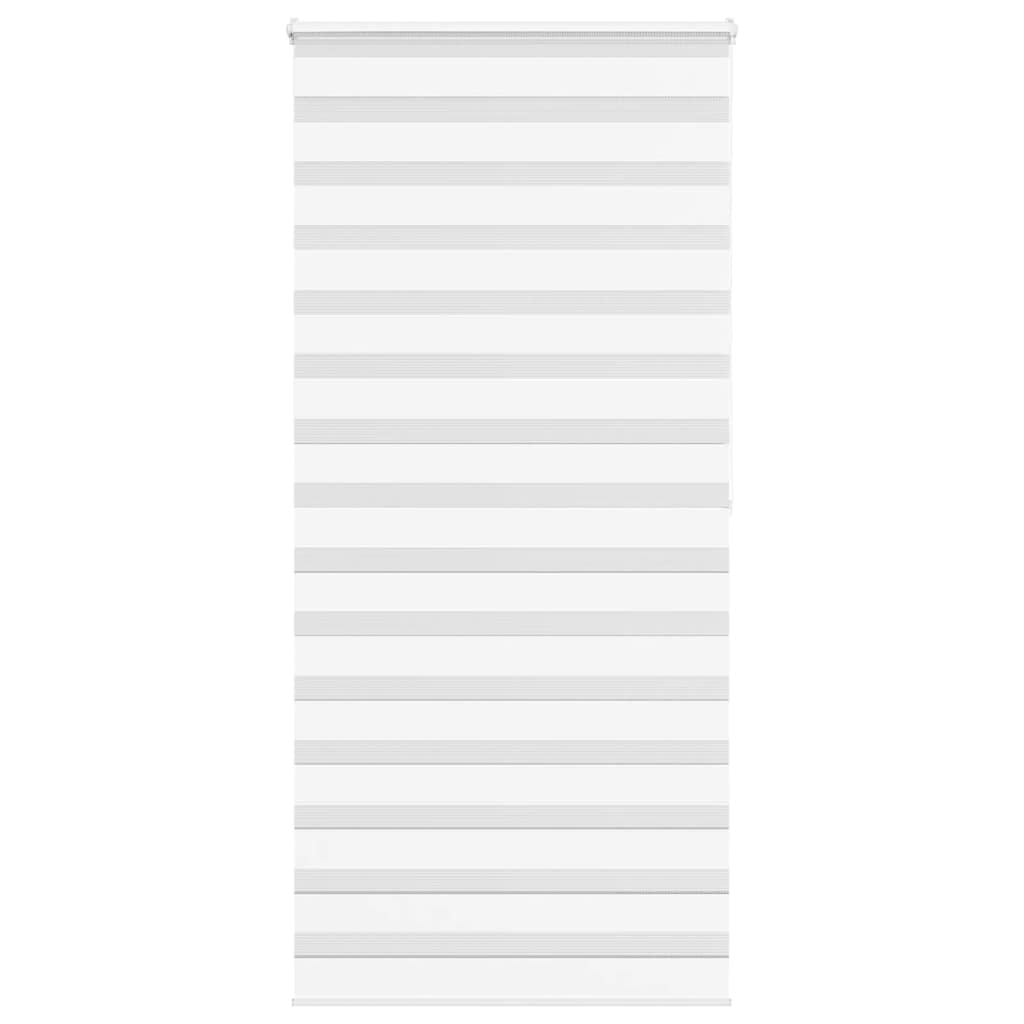 VidaXL store enrouleur zèbre 115x200 cm largeur du tissu 110,9 cm polyester blanc