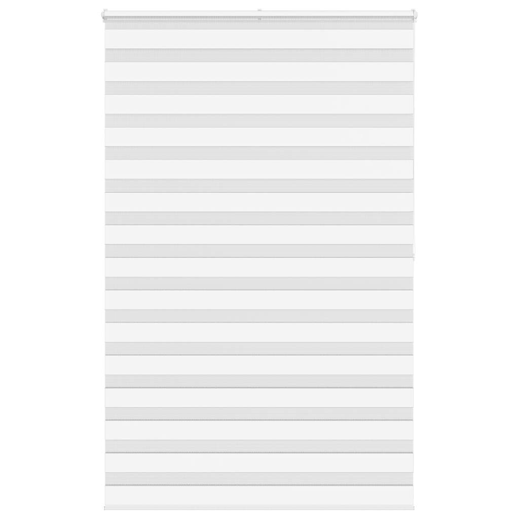VidaXL store enrouleur zèbre 140x200 cm largeur du tissu 135,9 cm polyester blanc