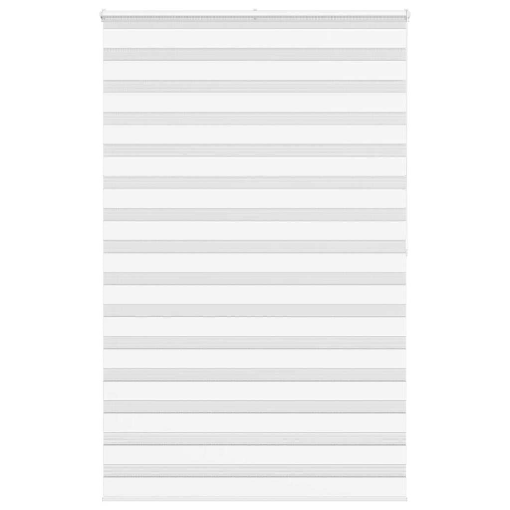 VidaXL store enrouleur zèbre 145x200 cm largeur du tissu 140,9 cm polyester blanc