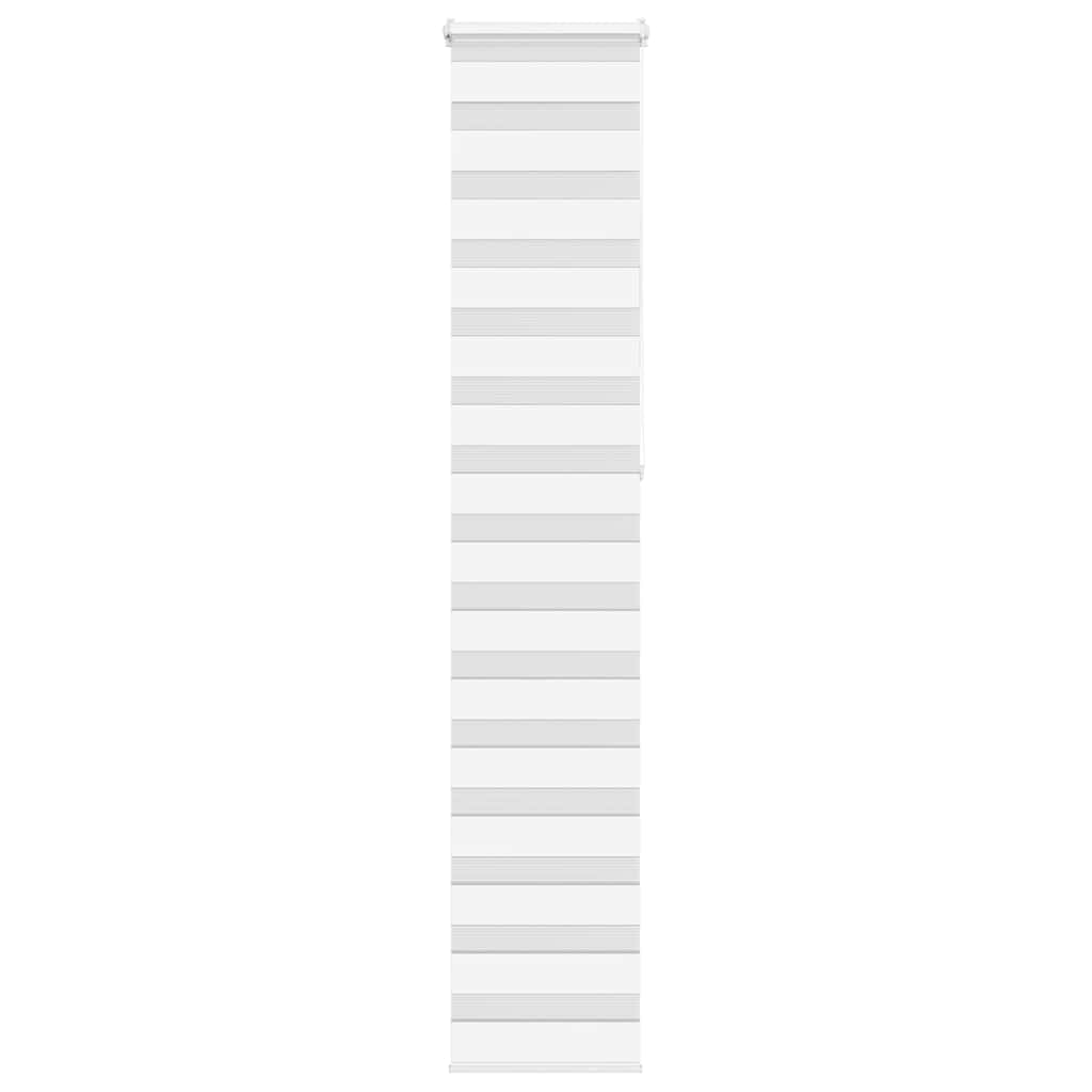 VidaXL store enrouleur zèbre 40x230 cm largeur de tissu 35,9 cm polyester blanc