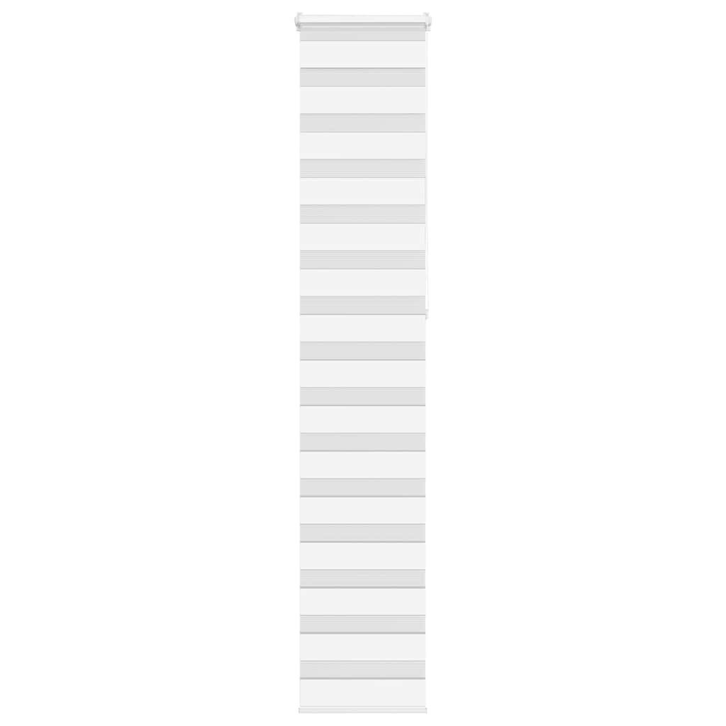 VidaXL store enrouleur zèbre 50x230 cm largeur du tissu 45,9 cm polyester blanc