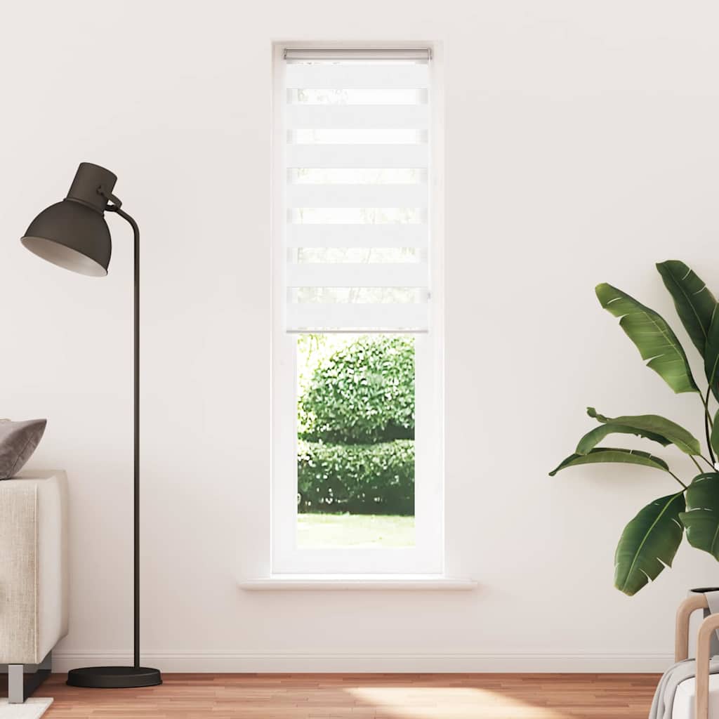 Vidaxx store enrouleur zèbre 65x230 cm largeur de tissu 60,9 cm polyester blanc