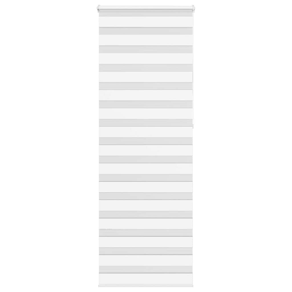 VidaXL store enrouleur zèbre 70x230 cm largeur de tissu 65,9 cm polyester blanc
