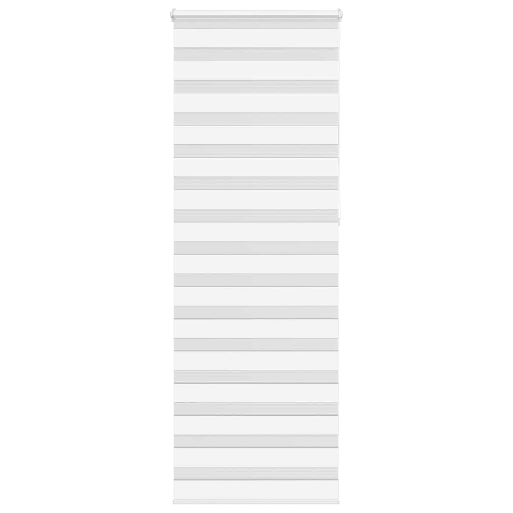 VidaXL store enrouleur zèbre 75x230 cm largeur de tissu 70,9 cm polyester blanc