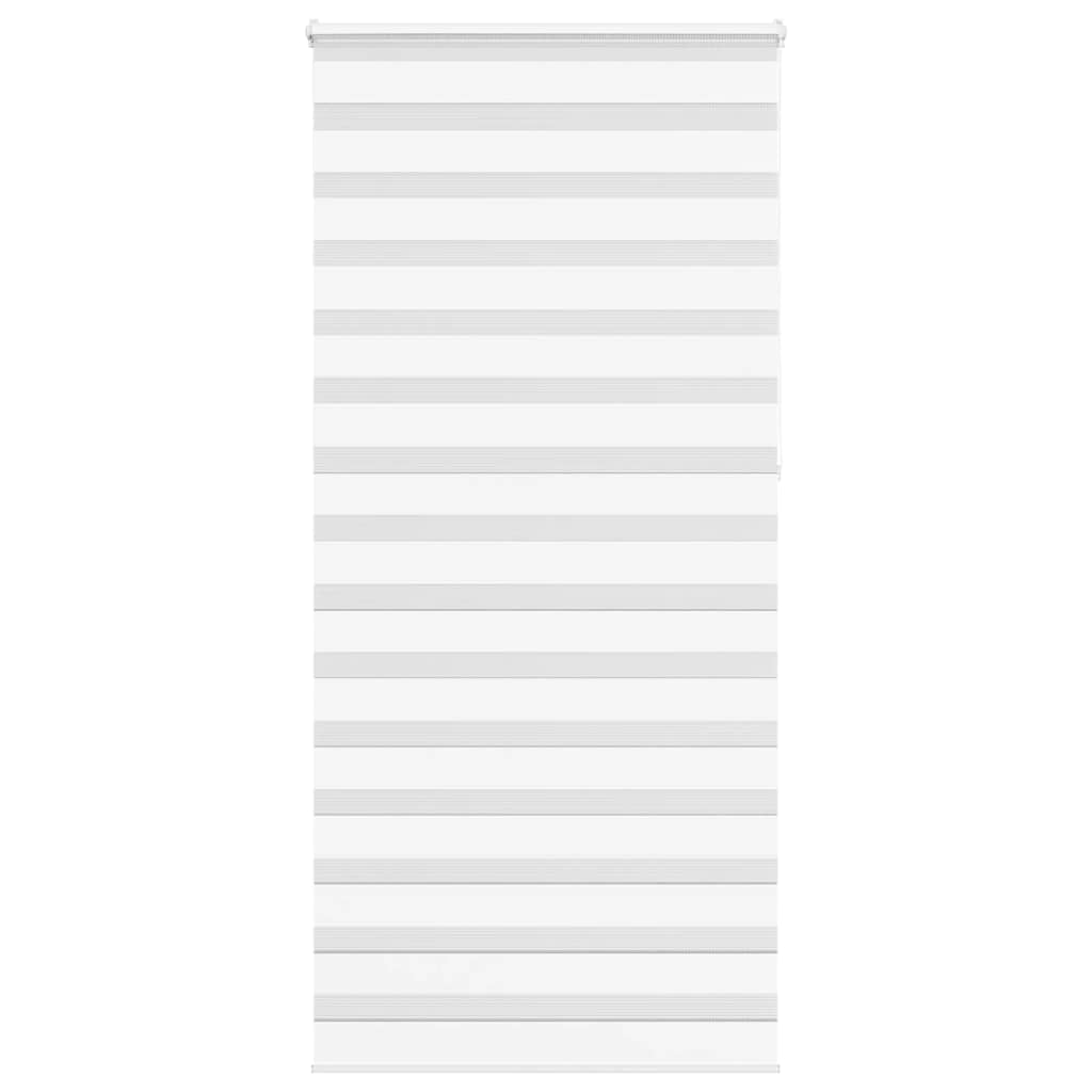 VidaXL store enrouleur zèbre 110x230 cm largeur du tissu 105,9 cm polyester blanc