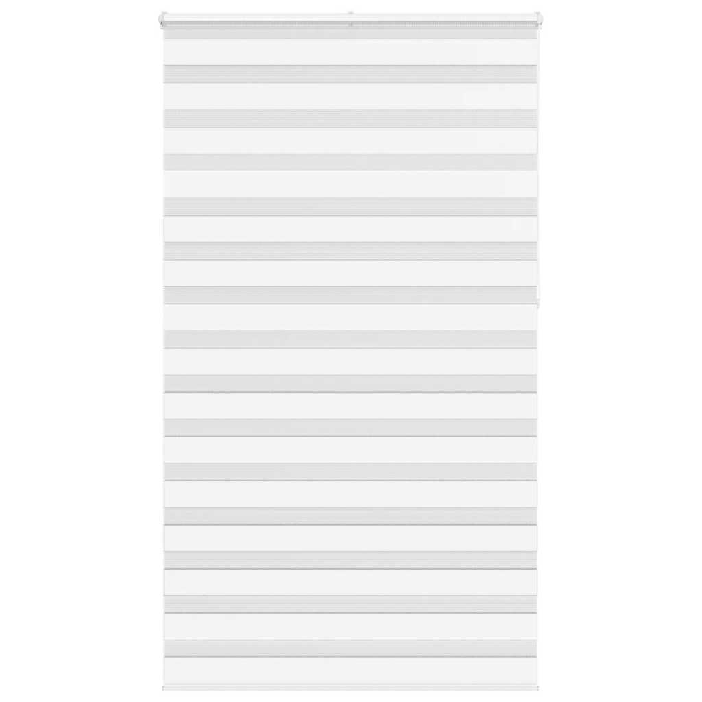 VidaXL store enrouleur zèbre 120x230 cm largeur du tissu 115,9 cm polyester blanc
