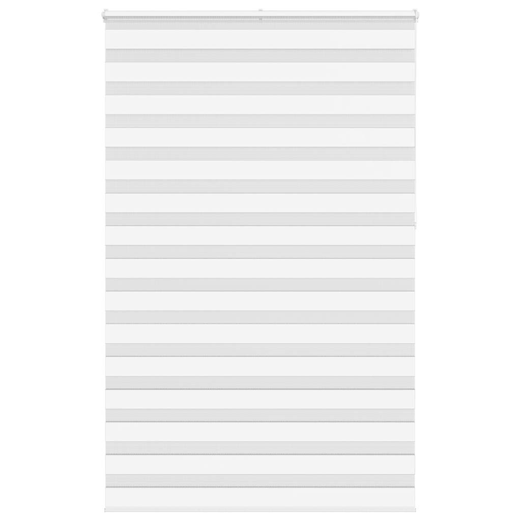 VidaXL store enrouleur zèbre 140x230 cm largeur du tissu 135,9 cm polyester blanc