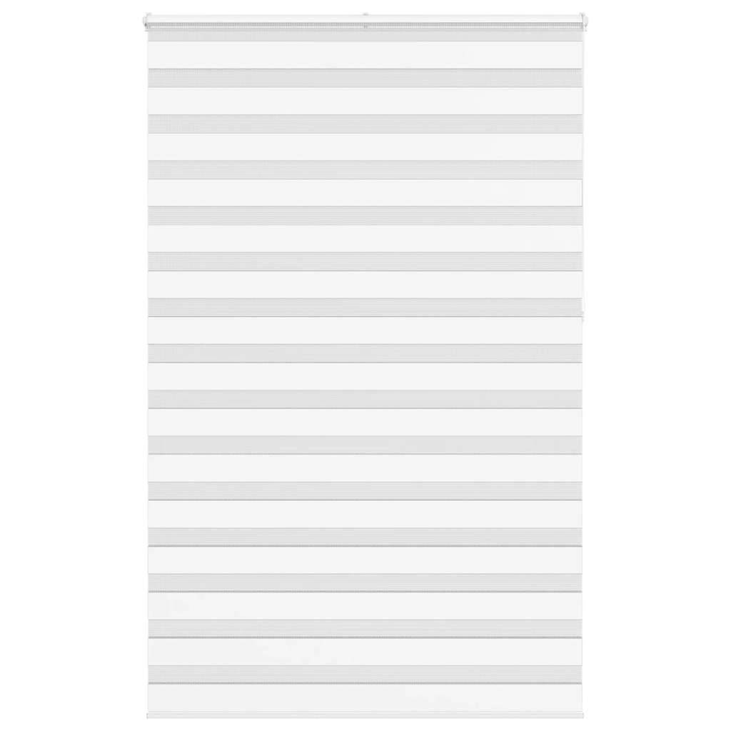 VidaXL store enrouleur zèbre 145x230 cm largeur du tissu 140,9 cm polyester blanc