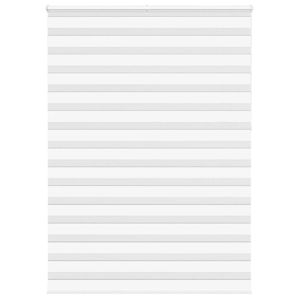 VidaXL store enrouleur zèbre 160x230 cm largeur du tissu 155,9 cm polyester blanc