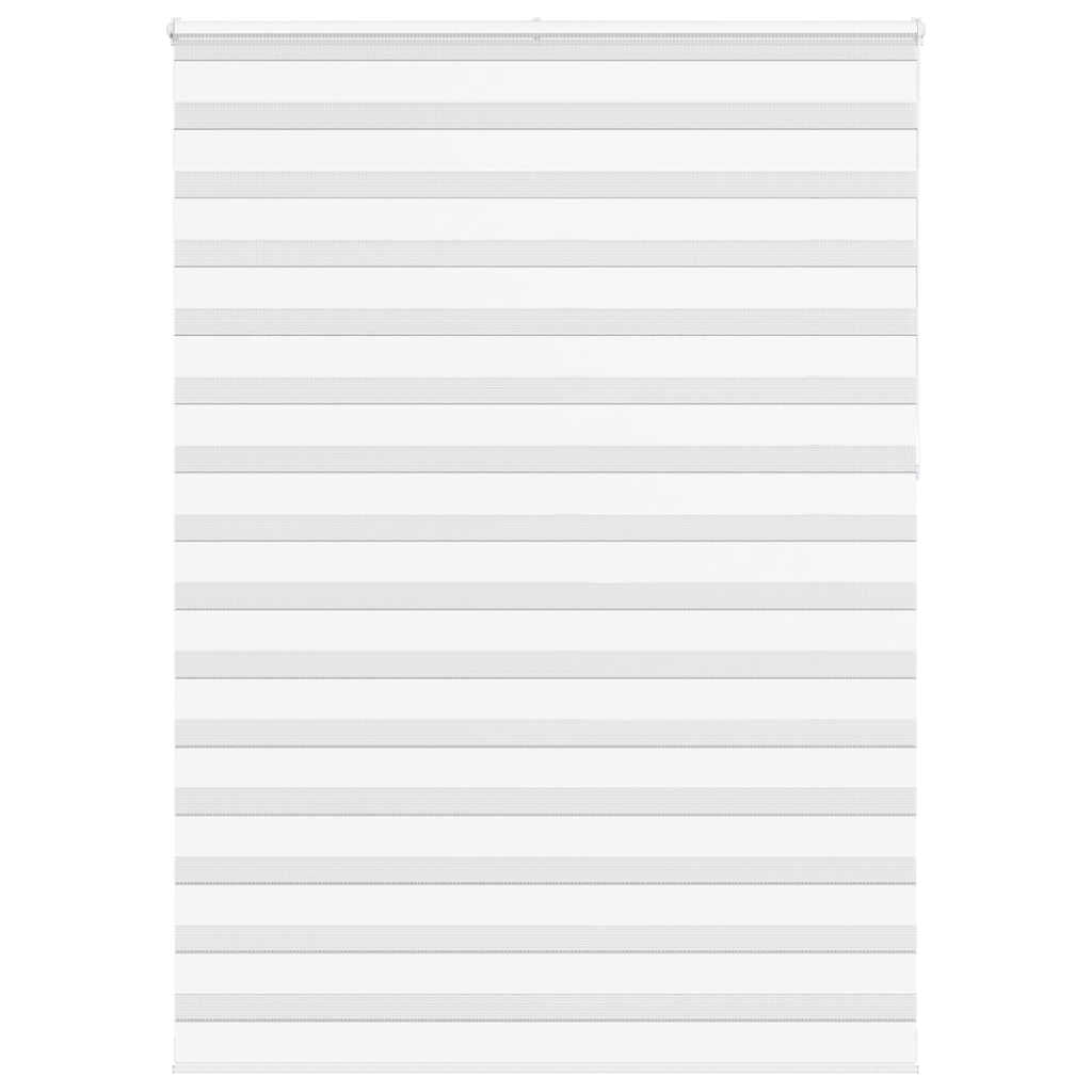 VidaXL store enrouleur zèbre 165x230 cm largeur du tissu 160,9 cm polyester blanc