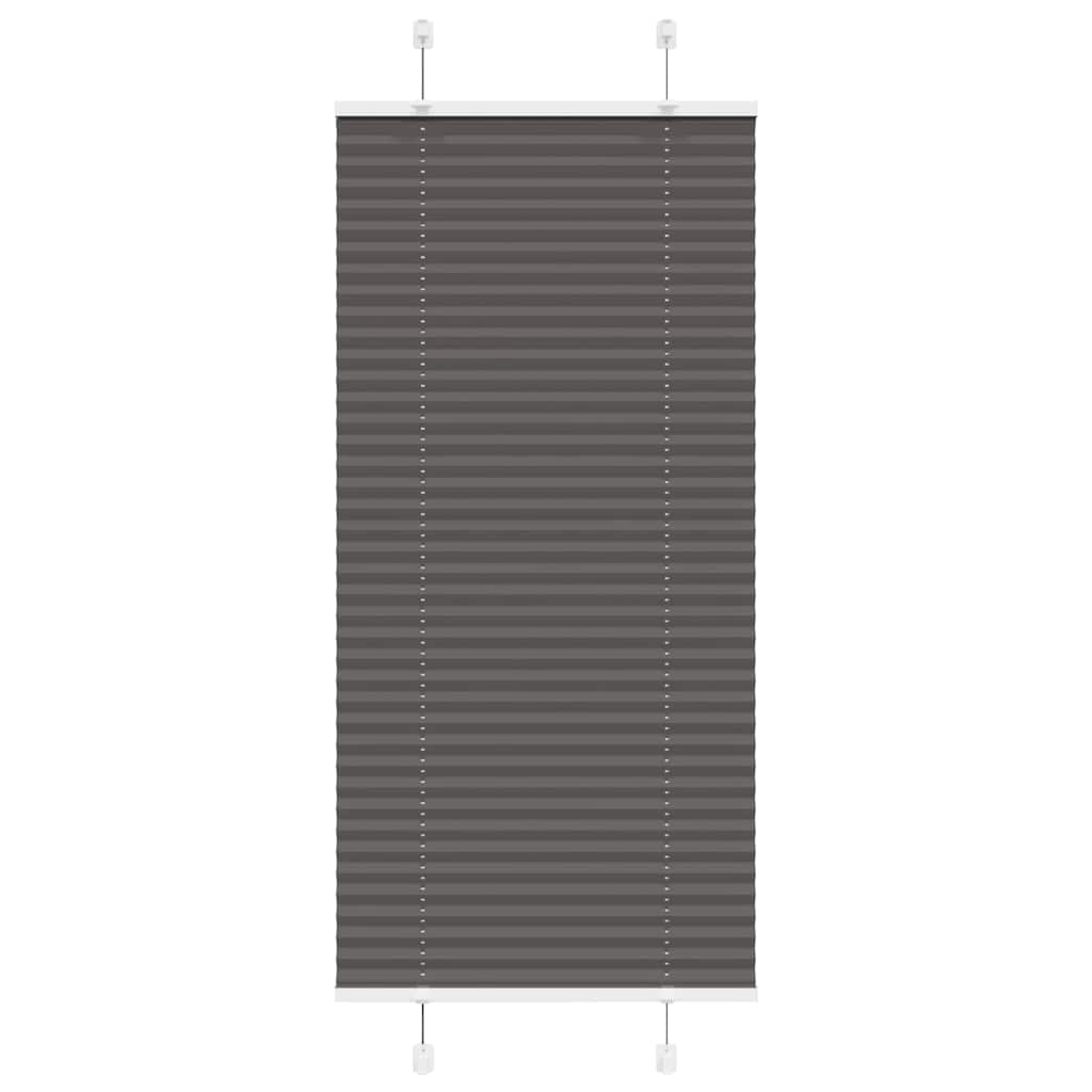 Vidaxl plissé rolgordijn 65x100 cm stofbreedte 64,4 cm polyester zwart