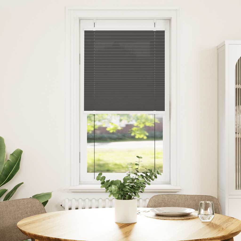 Vidaxl plissé rolgordijn 65x100 cm stofbreedte 64,4 cm polyester zwart