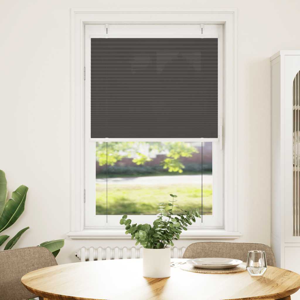 Vidaxl plissé rolgordijn 70x150 cm stofbreedte 69,4 cm polyester zwart