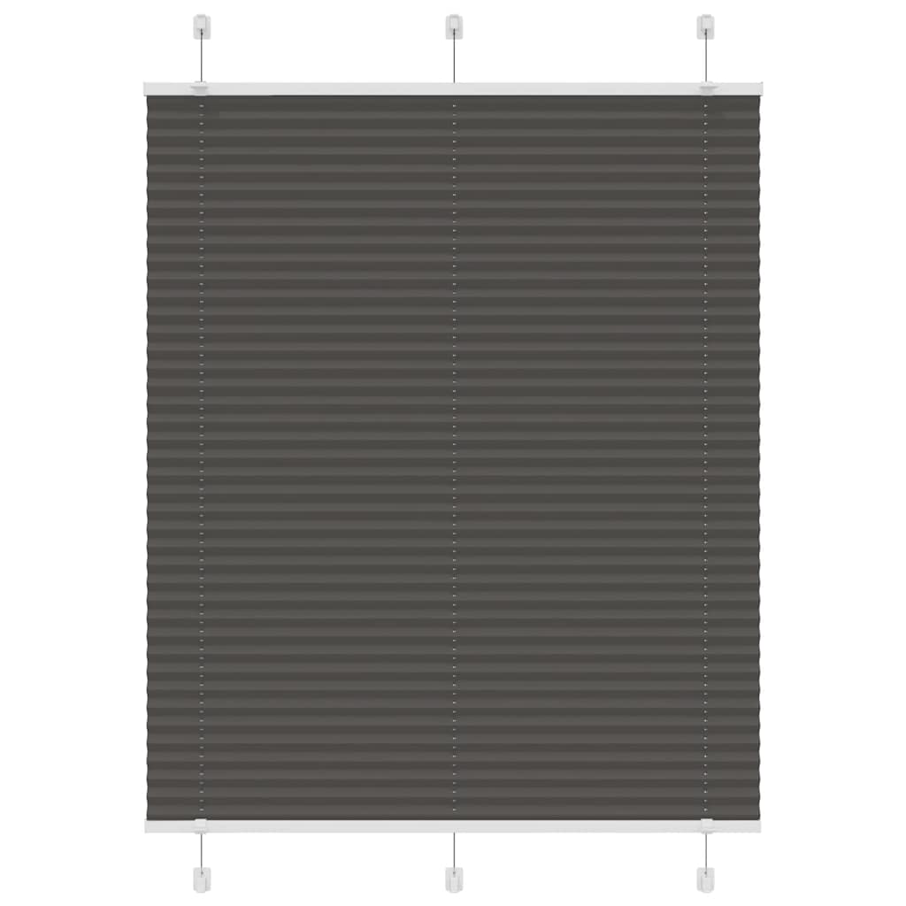 Vidaxl plissé rolgordijn 110x150cm stofbreedte 109,4cm polyester zwart