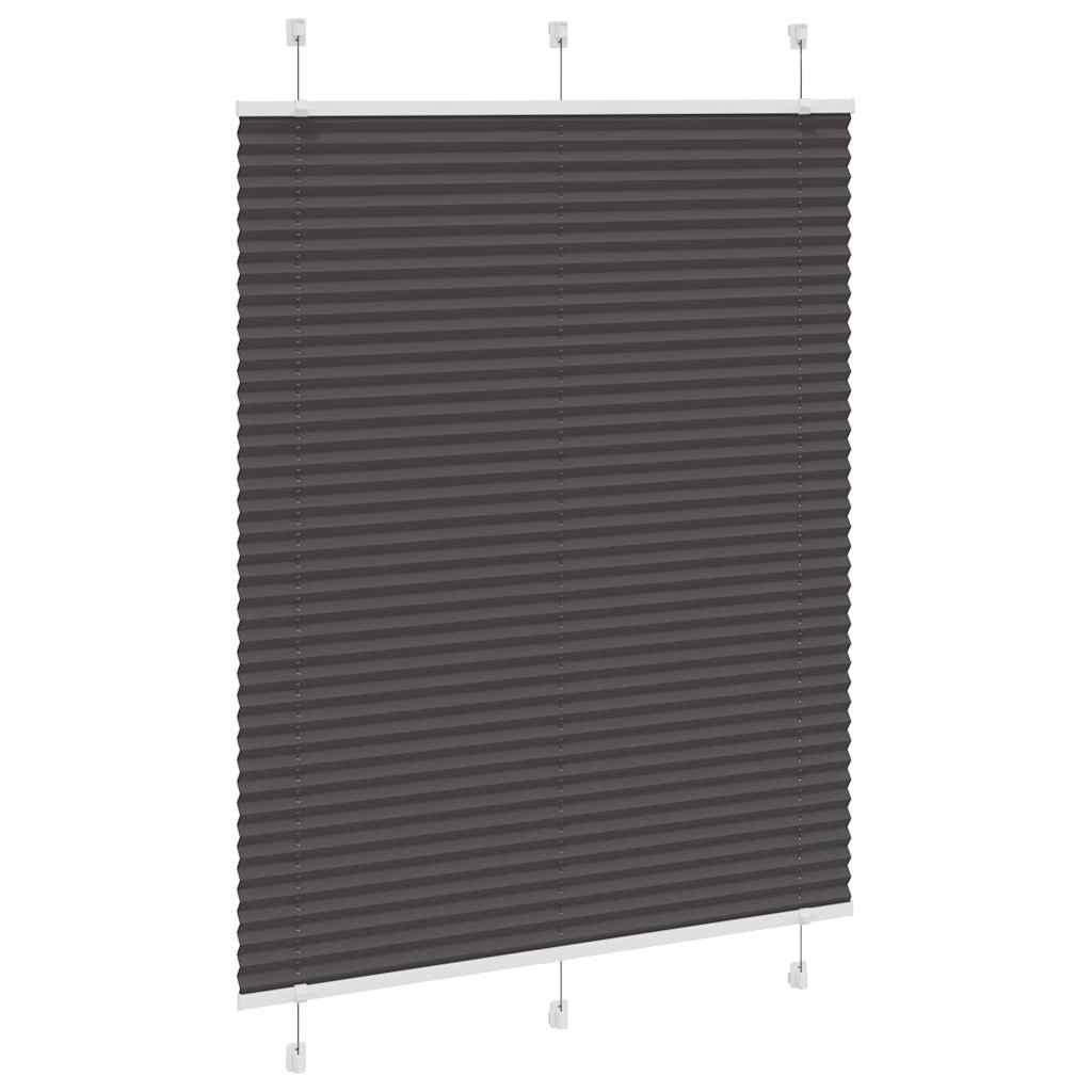 Vidaxl plissé rolgordijn 110x150cm stofbreedte 109,4cm polyester zwart