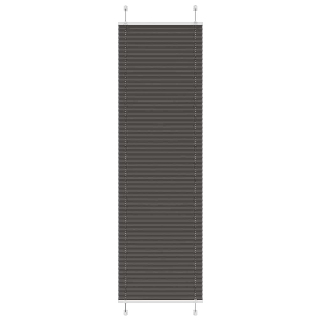 Vidaxl plissé rolgordijn 55x200 cm stofbreedte 54,4 cm polyester zwart
