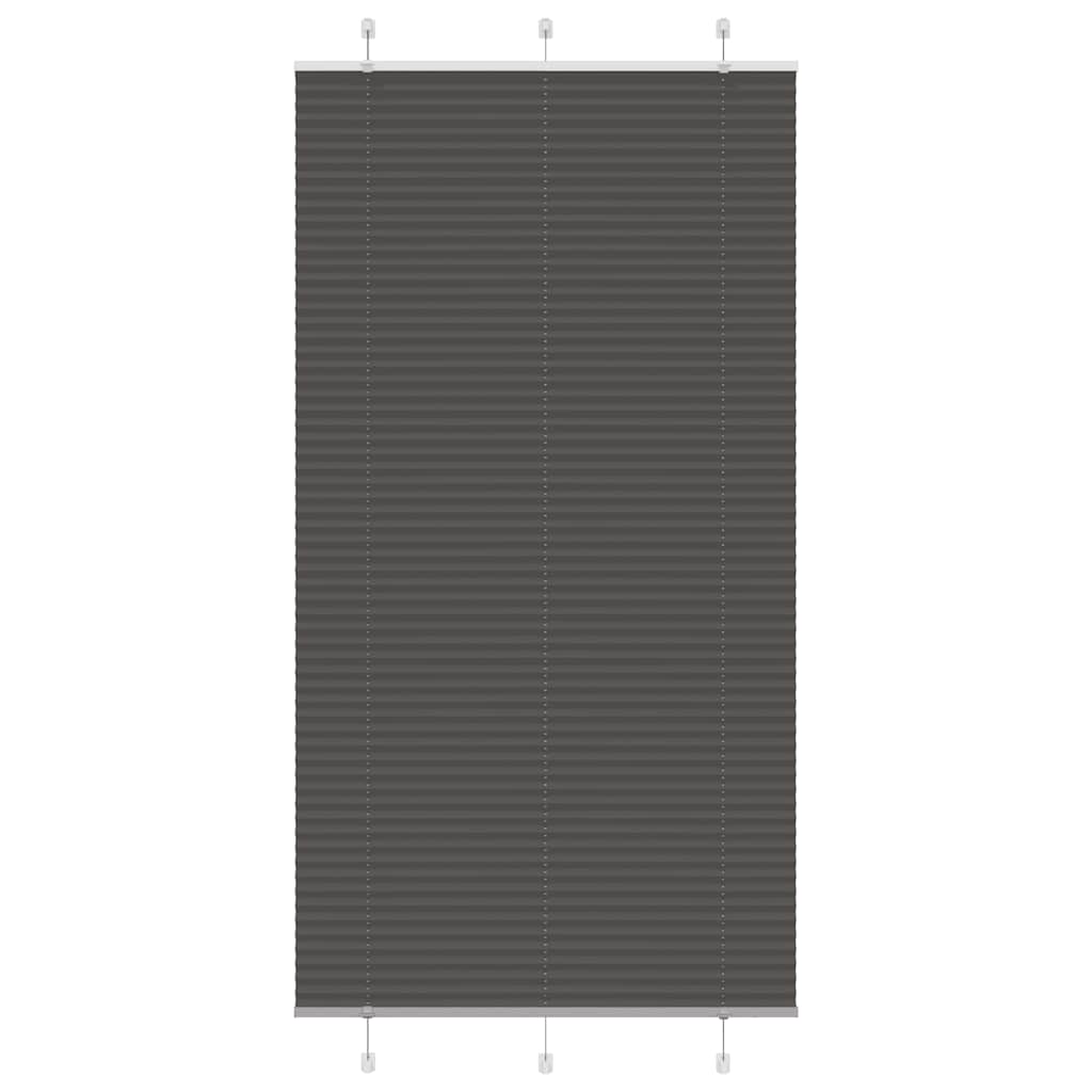 Vidaxl plissé rolgordijn 110x200cm stofbreedte 109,4cm polyester zwart