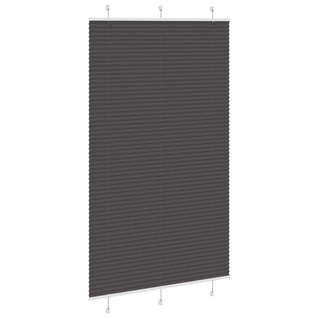 Vidaxl plissé rolgordijn 120x200cm stofbreedte 119,4cm polyester zwart