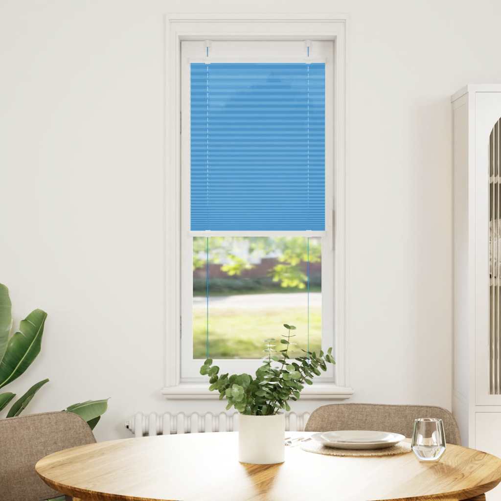 Vidaxl plissé rolgordijn 40x100 cm stofbreedte 39,4 cm polyester blauw