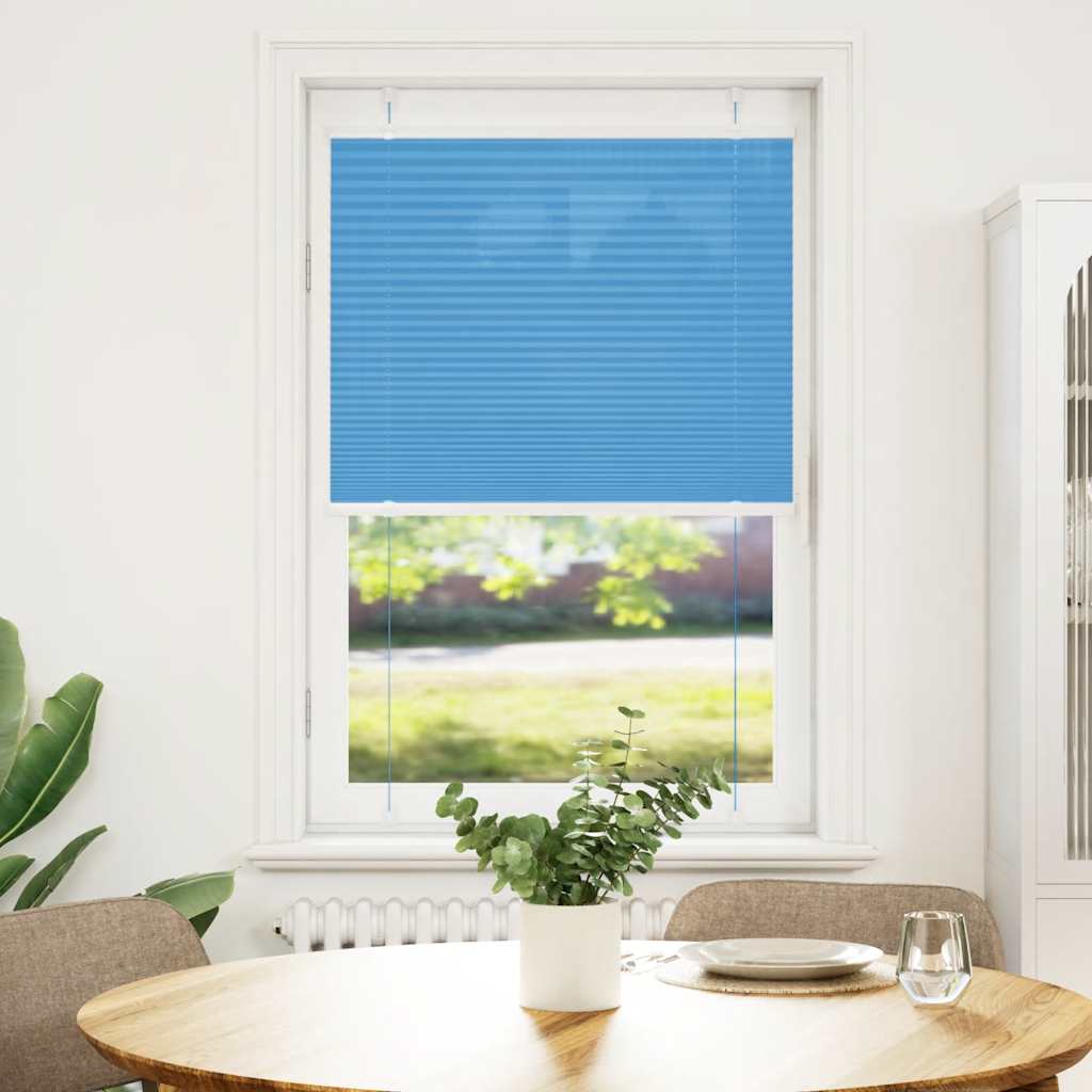 Vidaxl plissé rolgordijn 70x100 cm stofbreedte 69,4 cm polyester blauw