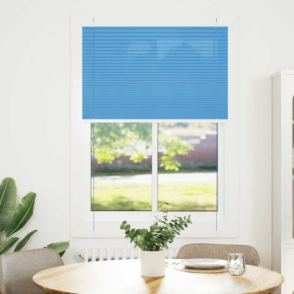 Vidaxl plissé rolgordijn 95x100 cm stofbreedte 94,4 cm polyester blauw