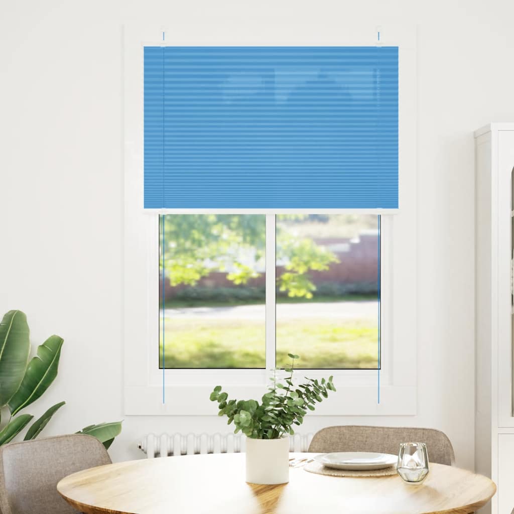 Vidaxl plissé rolgordijn 100x100 cm stofbreedte 99,4cm polyester blauw