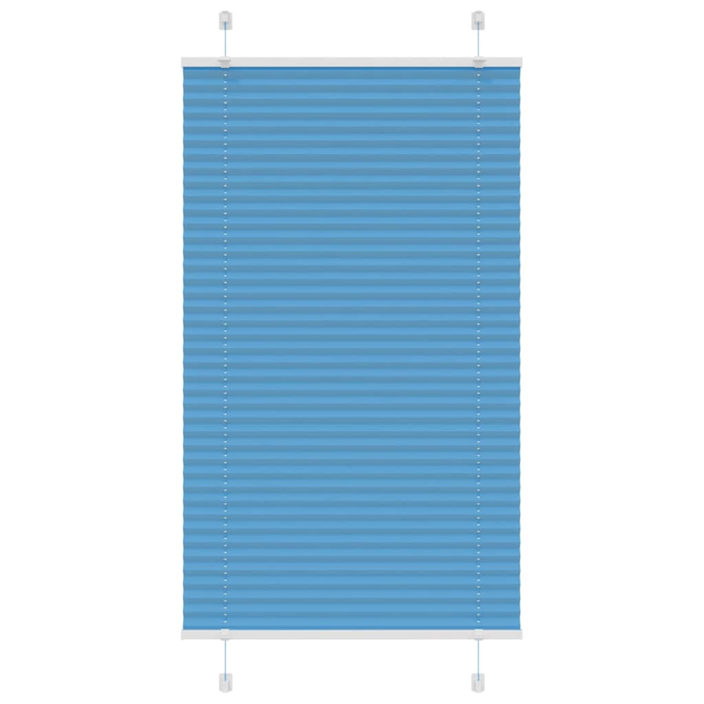 Vidaxl plissé rolgordijn 80x150 cm stofbreedte 79,4 cm polyester blauw