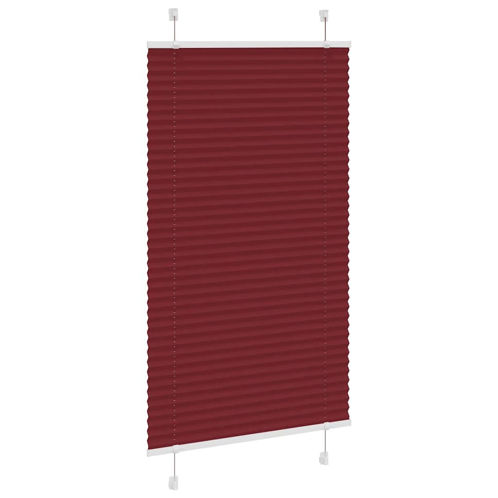 Vidaxl plissé rolgordijn 75x150 cm stofbreedte 74,4 cm bordeauxrood