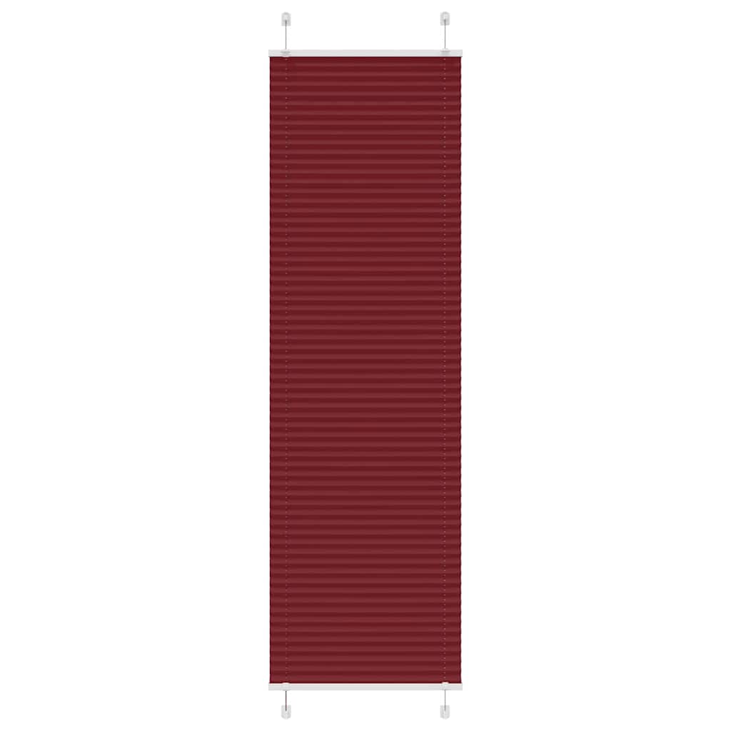 Vidaxl plissé rolgordijn 55x200 cm stofbreedte 54,4 cm bordeauxrood