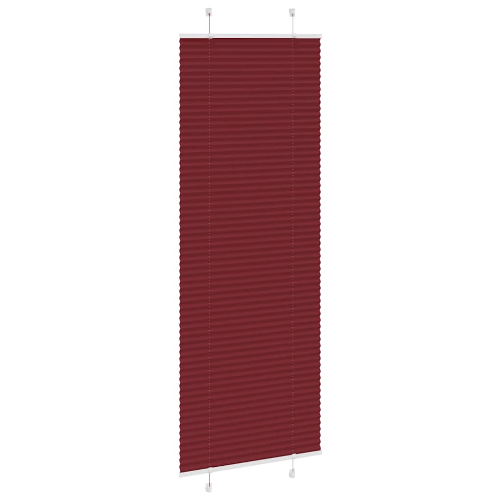 Vidaxl plissé rolgordijn 75x200 cm stofbreedte 74,4 cm bordeauxrood