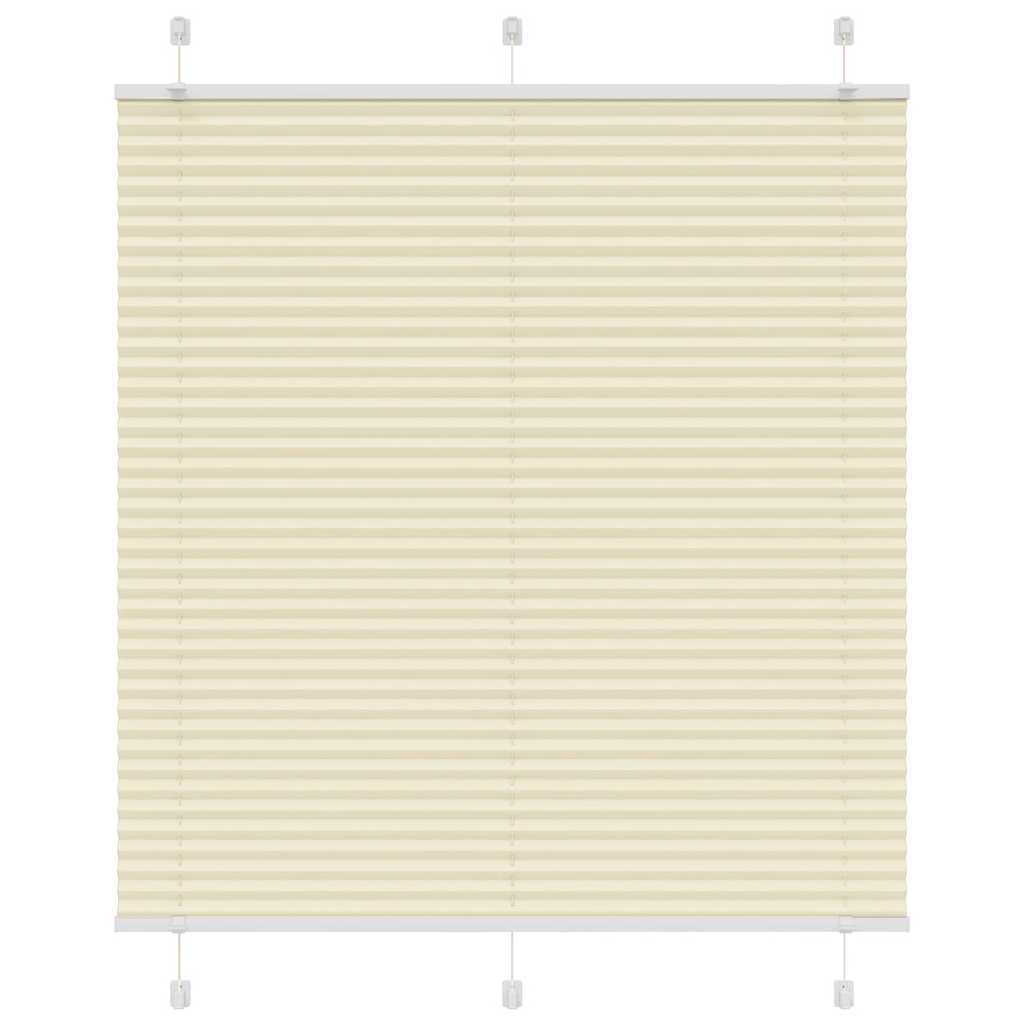 Vidaxl plissé rolgordijn 120x100cm stofbreedte 119,4cm polyester crème