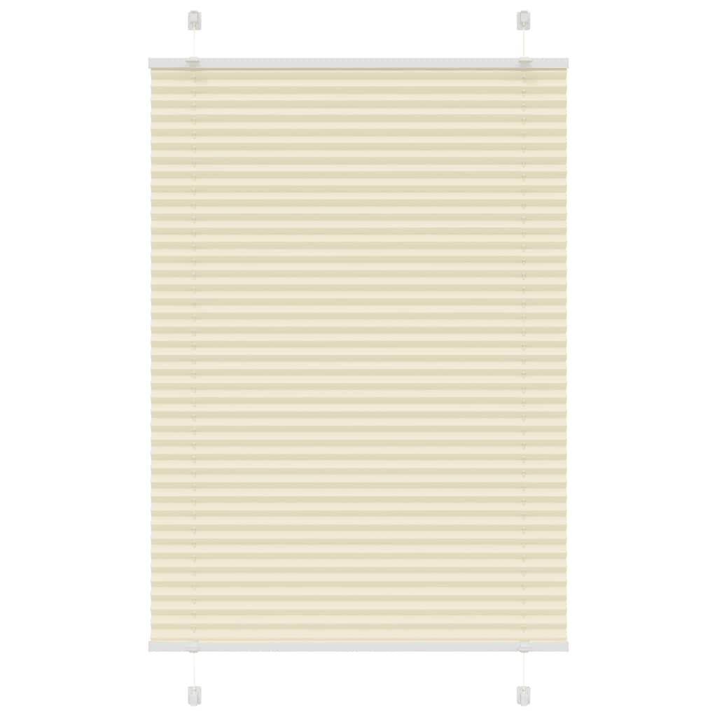Vidaxl plissé rolgordijn 90x150 cm stofbreedte 89,4 cm polyester crème