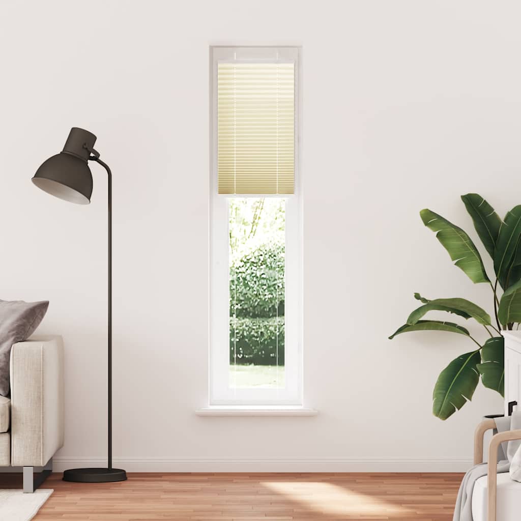 Vidaxl plissé rolgordijn 45x200 cm stofbreedte 44,4 cm polyester crème