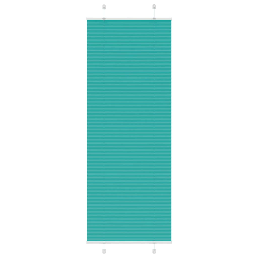 Vidaxl plissé rolgordijn 75x200 cm stofbreedte 74,4 cm petrol groen