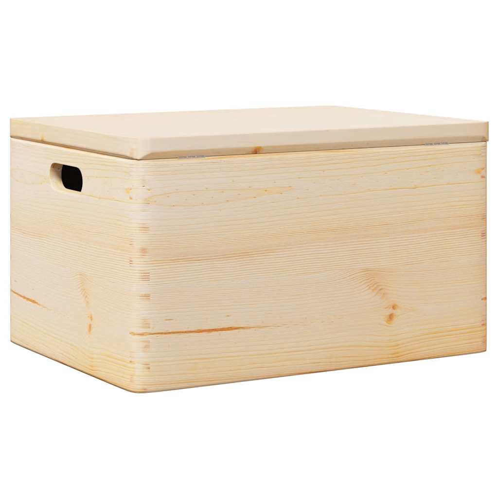 Vidaxx boîte en bois avec poignées de couvercle 40x30x23cm bois de pin massif